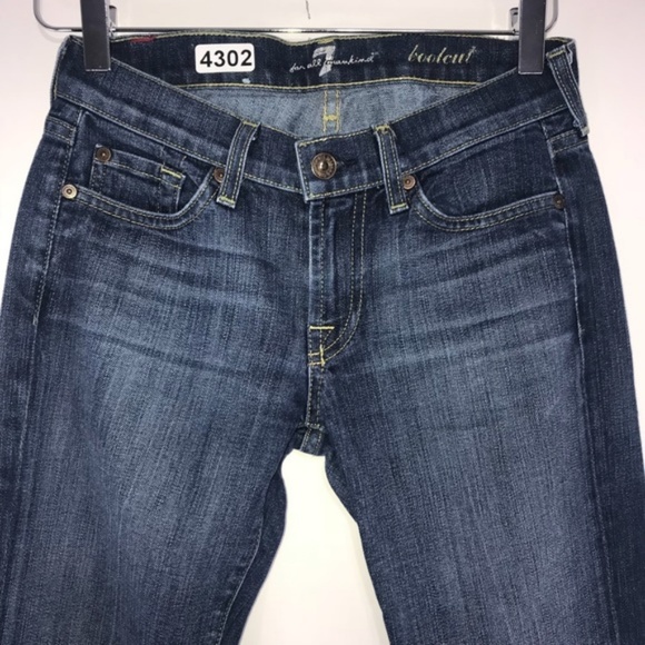4302 7FAM 7 For All Mankind Boot Cut Jeans Size 24 - Picture 3 of 7
